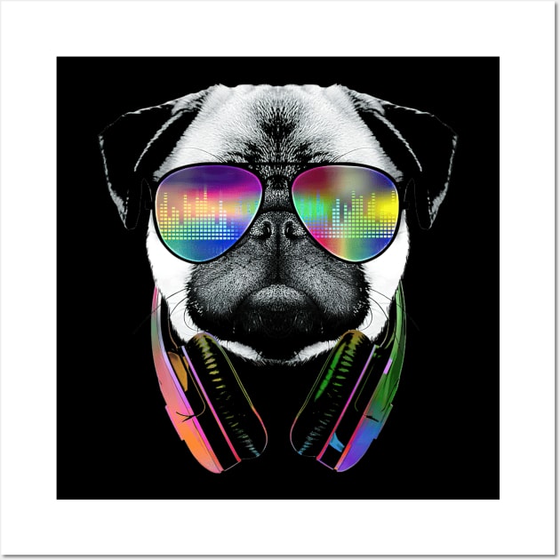 Music Pug Dog Wall Art by HillySeonard